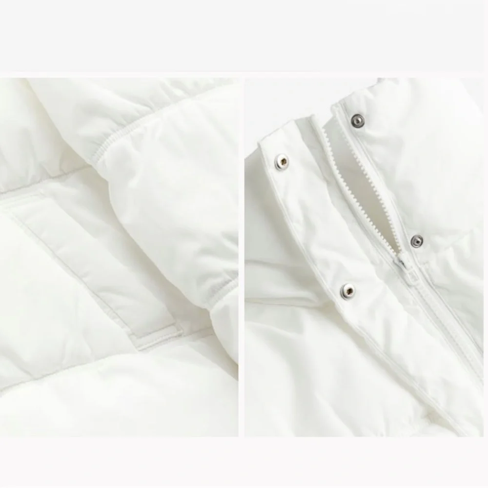 NWT • H&M • White Zip Up Puffer Coat - Picture 9 of 12